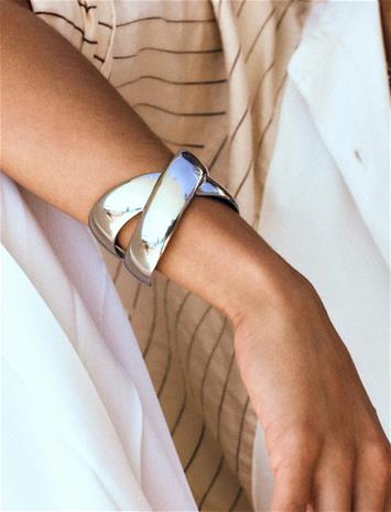 Edblad Alexa Bangle Steel - Silver - L