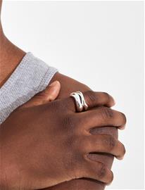 Pilgrim Callaway Rings 2-In-1 Set, Silver-Plated - Silver - ONE SIZE