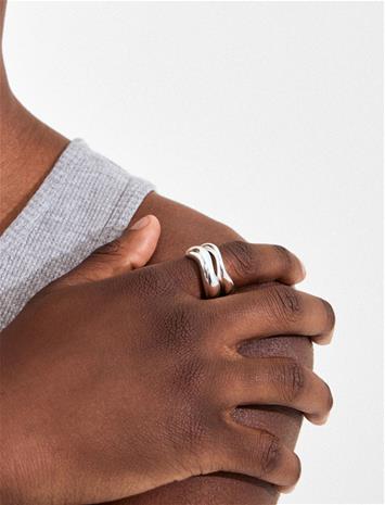 Pilgrim Callaway Rings 2-In-1 Set, Silver-Plated - Silver - ONE SIZE