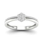 Lykken Elegance LYWG26347 sivukivellinen valkokultainen timanttisormus 0.19 ct