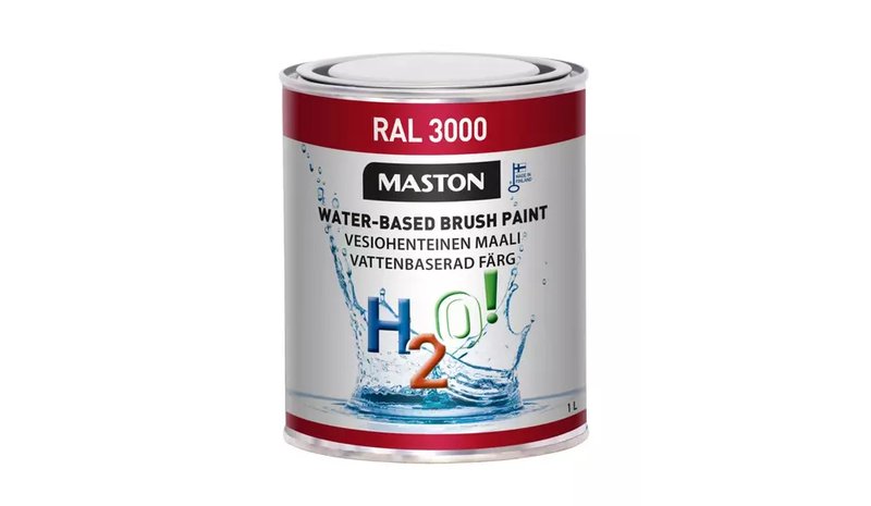 MASTON H2O 1L RAL3000 PUNAINEN – kuva 1/1