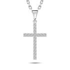 Lykken Crosses hopeinen ristikaulakoru 21,50 x 12,50mm