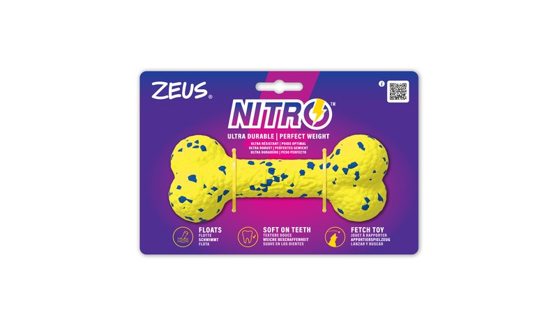 Zeus Nitro - Bendy Bone - Yellow and Blue - 16cm