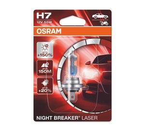Autovalaisin Osmar Night Breaker Laser +150% H7 55W
