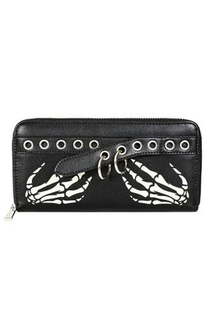 Banned Alternative - Bonegrip Wallet - Lompakko - Naiset - Musta