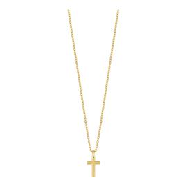 Lykken Crosses kullattu risti kaulakoru sileä 10 mm
