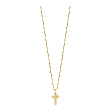 Lykken Crosses kullattu risti kaulakoru sileä 10 mm