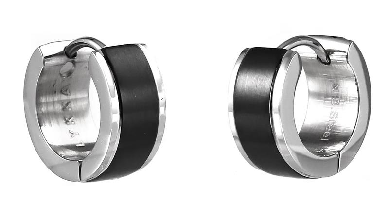 Lykken Strong kaksiväriset 13 mm huggie teräskorvakorut
