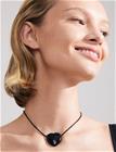 Pilgrim Stay Black Agate Necklace Gold-Plated - Gold - ONE SIZE