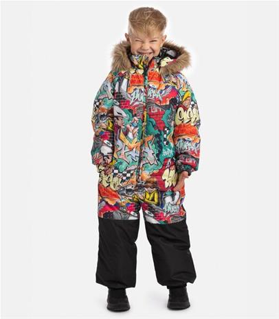 Huppa Lasten talvihaalarit WILLE, red pattern/ black