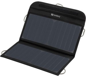 Sandberg Foldable Solar Charger - aurinkopaneeli, Musta/Keltainen