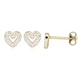 Lykken Hearts kultaiset sydänkorvakorut 6mm