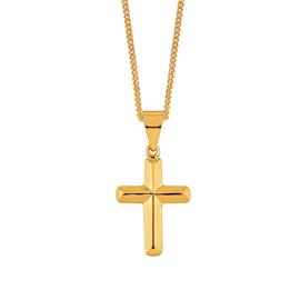 Lykken Crosses kullattu pyöristetty ristikaulakoru 45 cm