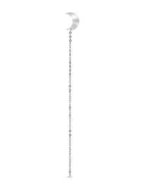 Jane Koenig Half Moon Chain Stud - Silver - RIGHT