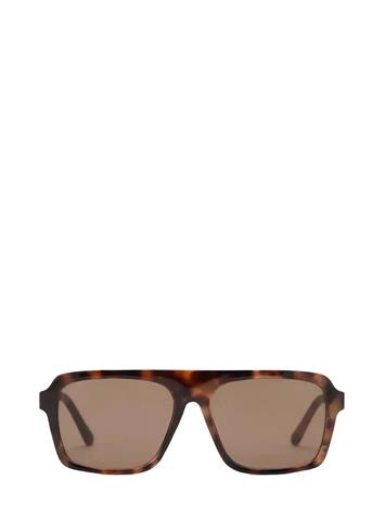 Mango Aviator Sunglasses With Plastic Frame - Brown - ONE SIZE