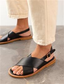 ANGULUS Sandals - Flat - Open Toe - Op - Black - 42