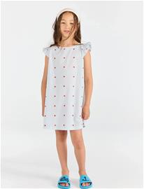 THE ANIMALS OBSERVATORY Firefly Kid Dress White Tree - Blue - 116