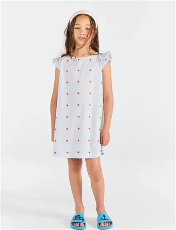 THE ANIMALS OBSERVATORY Firefly Kid Dress White Tree - Blue - 116