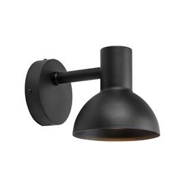 LED-ulkoseinävalaisin Nubi, musta, IP44, himmennettävä, teräs