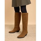 ANGULUS Booties - Block Heel - With Elas Shoes Tall Boots Knee High Boots Brown ANGULUS