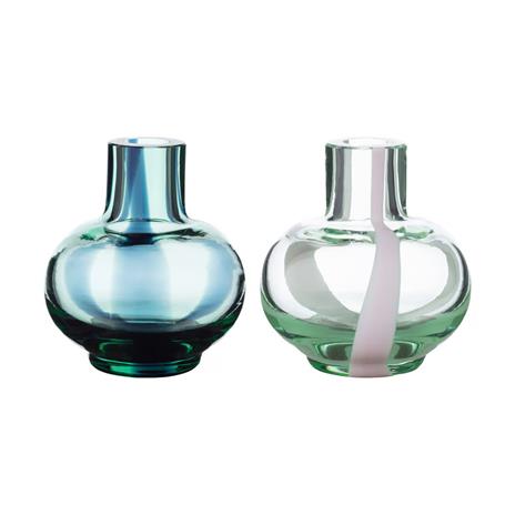 Marimekko Mini vas 2-pack 6 cm, blå/grön/rosa