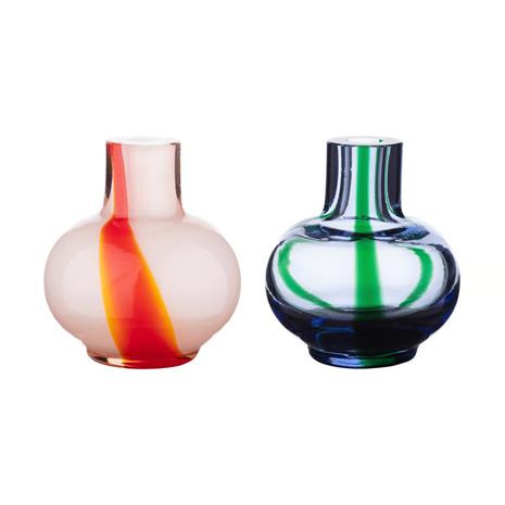Marimekko Mini vas 2-pack 6 cm, blå/grön/röd/vit