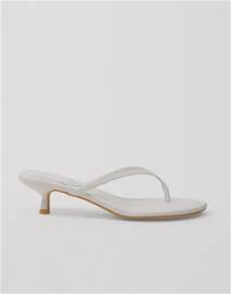 Nelly - Valkoinen - Rounded Thong Heel