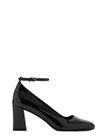 Mango Patent Leather High-Heeled Shoes With Ankle Straps - Black - 42