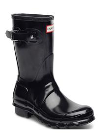 Hunter Womens Original Short Gloss Boot - Black - 40/41