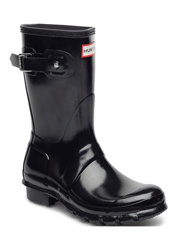 Hunter Womens Original Short Gloss Boot - Black - 40/41