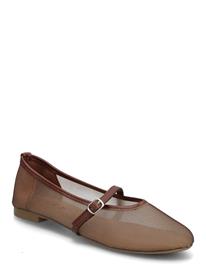 Pieces Pcsteph Mary Jane Mesh Ballerina Hg - Brown - 41