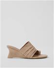 Nelly - Beige - Rushed Body Wedge Heel
