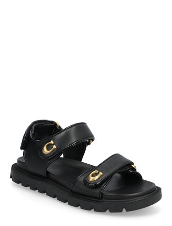 Coach Brynn Leather Sandal - Black - 40.5