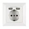 Pistorasia 2 x USB + schuko – kuva 1