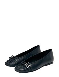 ALOHAS Cendana Leather Ballet Flats - Black - 41