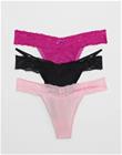 Hunkemöller - Vaaleanpunainen - 3-pack Ulv String