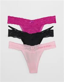 Hunkemöller - Vaaleanpunainen - 3-pack Ulv String