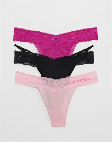 Hunkemöller - Vaaleanpunainen - 3-pack Ulv String