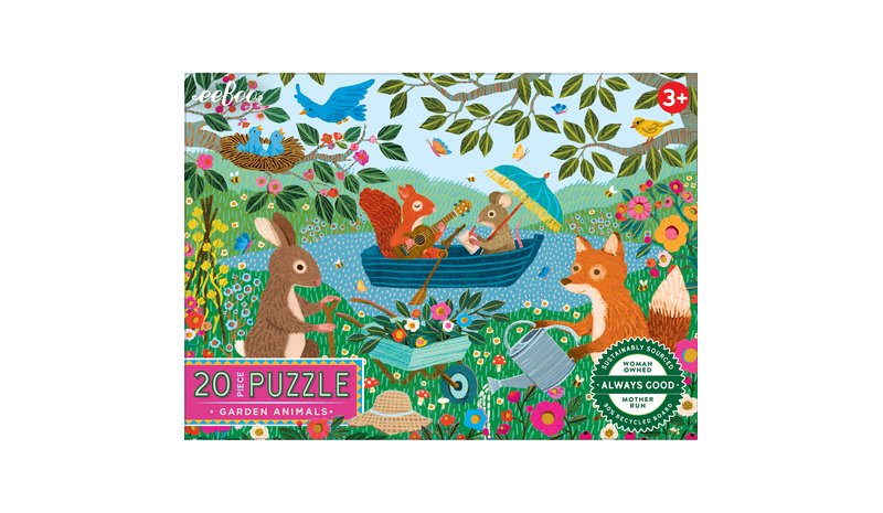 Eeboo - Puzzle 20 pcs - Garden Animals (EPZY993)