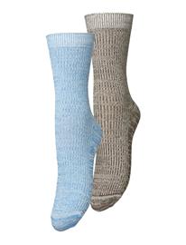 Becksöndergaard Mela Cotta Sock 2 Pack - Blue - 39-41