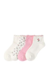 Lindex Sock High Ankle 4 Pack Lettuce - Pink - 39/41