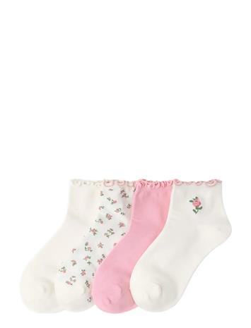 Lindex Sock High Ankle 4 Pack Lettuce - Pink - 39/41