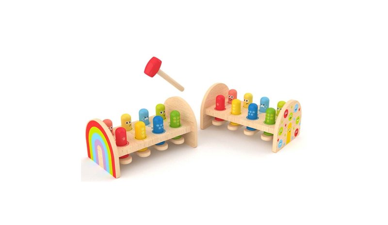 Hape - Rainbow Hammer Bench - (87-0529) – kuva 2/6