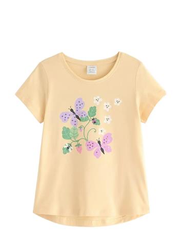 Lindex Short-Sleeved Top - Yellow - 134