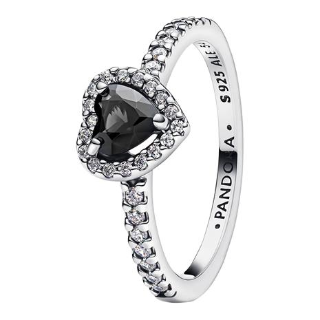 Pandora Elevated Black Heart sormus 198421C04