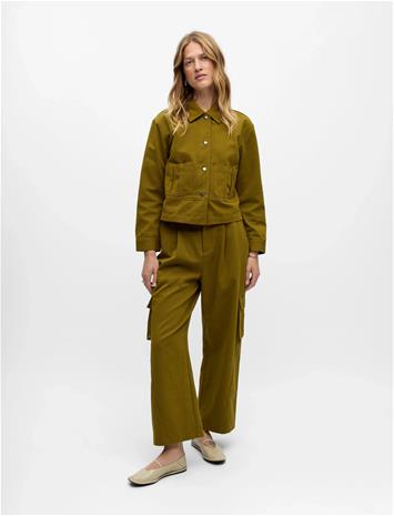 Object Objhalia Short Re Jacket E Aw Fair 25 - Khaki green - 42