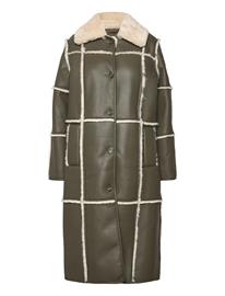 Stand Studio Patty Coat Designers Jackets Leather Khaki Green Stand Studio