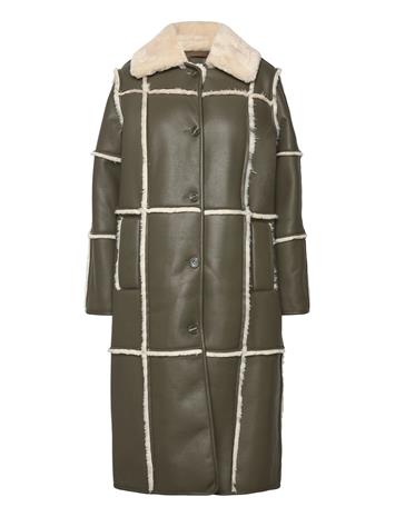 Stand Studio Patty Coat Designers Jackets Leather Khaki Green Stand Studio