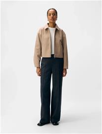 Object Objpolly L/S Short Jacket Noos Outerwear Jackets Light-summer Jacket Beige Object