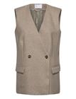 2NDDAY 2Nd Jules - Herringb Suiting Blazers Sleeveless Blazers Beige 2NDDAY